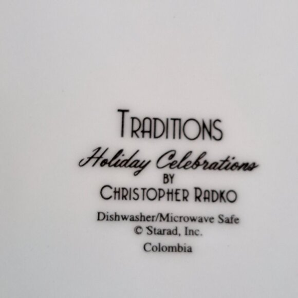 Traditions Collection Christmas 11 Inch Dinner Plate by Christopher Radko - Picture 9 of 9
